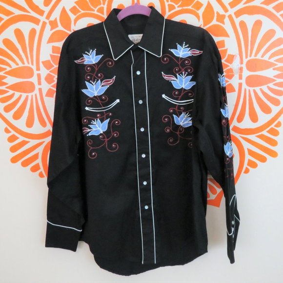 Rockmount Ranch Wear Other - Rockmount Ranch Wear Black Fancy Western Shirt M